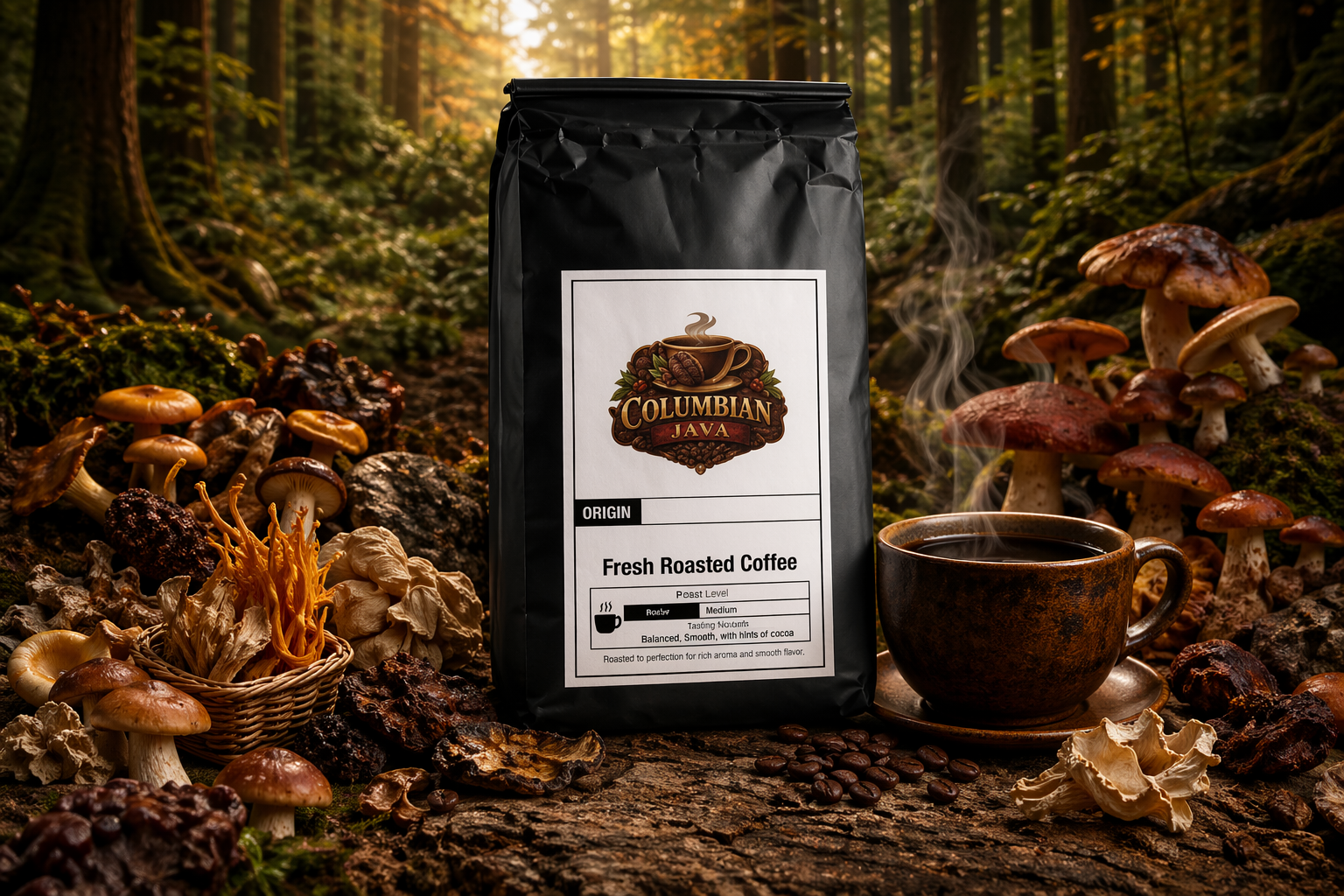 Coffee with Mushrooms Medium Roast